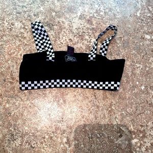 Black and checkered crop top